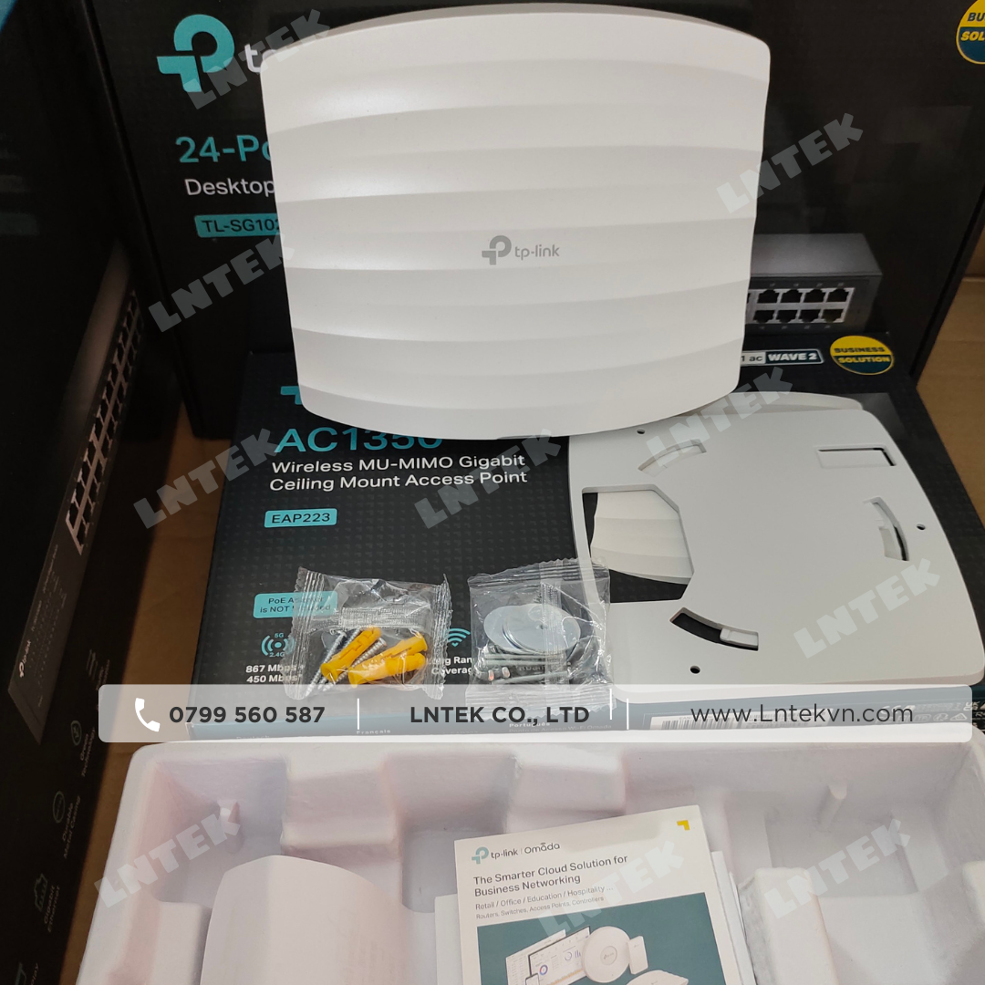 Bộ Phát Wi-Fi AC1350 MU-MIMO TP-Link EAP223_LNTEKVN