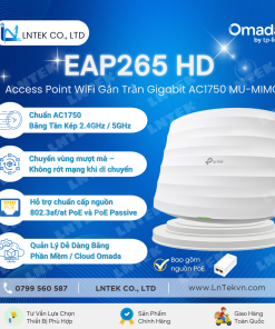 Bộ Phát Wi-Fi Gắn Trần Gigabit AC1750 MU-MIMO TP-Link EAP265 HD Băng Tần Kép_LNTEK CO., LTD