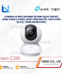 Camera AI Wi-Fi An Ninh Gia Đình Quay Quét Tapo C230 3K 5MP phát hiện người, thú cưng, xe cộ, tiếng em bé khóc, Quay 360 độ, Đàm thoại 2 chiều_LNTEK