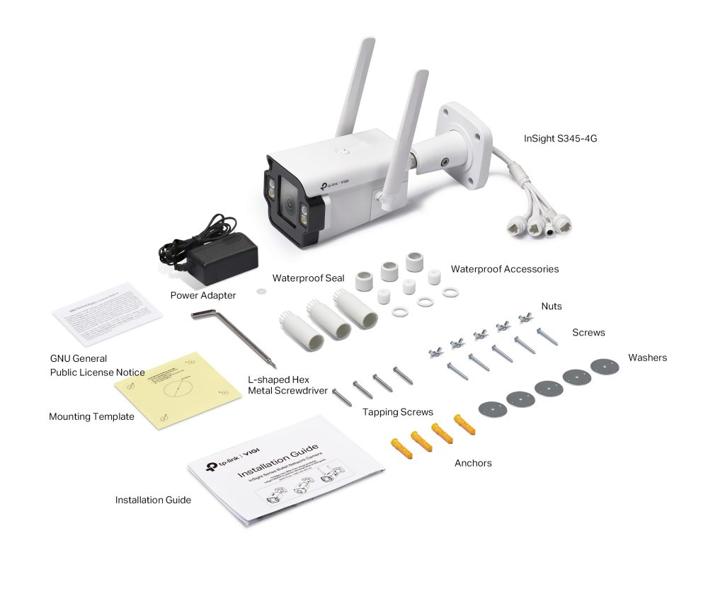 Camera Bullet Ngoài Trời 4G Màu Ban Đêm TP-Link VIGI 4MP InSight S345-4G chinh hang