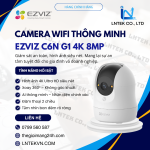 Camera Ezviz C6N G1 4K 8MP Xoay 360 độ, Hỗ trợ đàm thoại 2 chiều