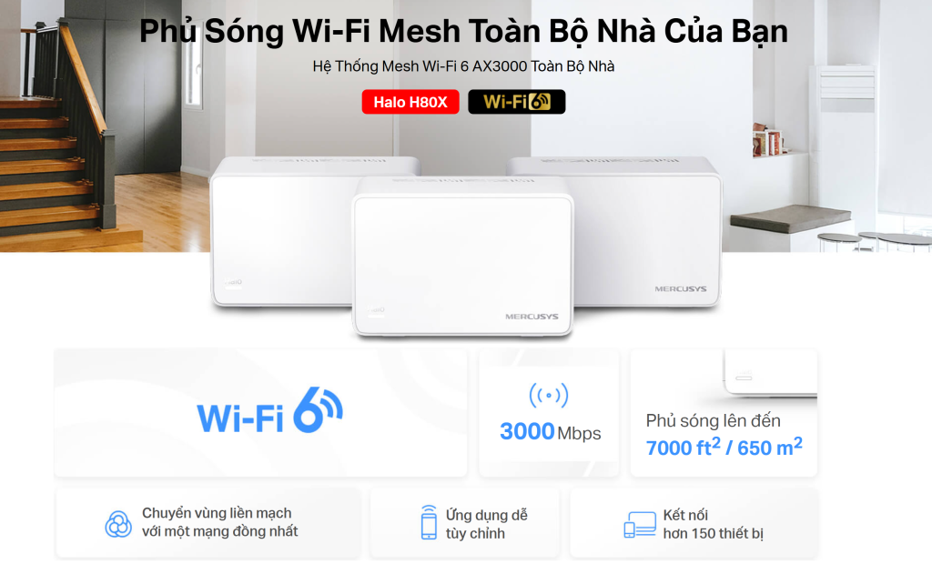 Halo H80X Mercusys wifi 6