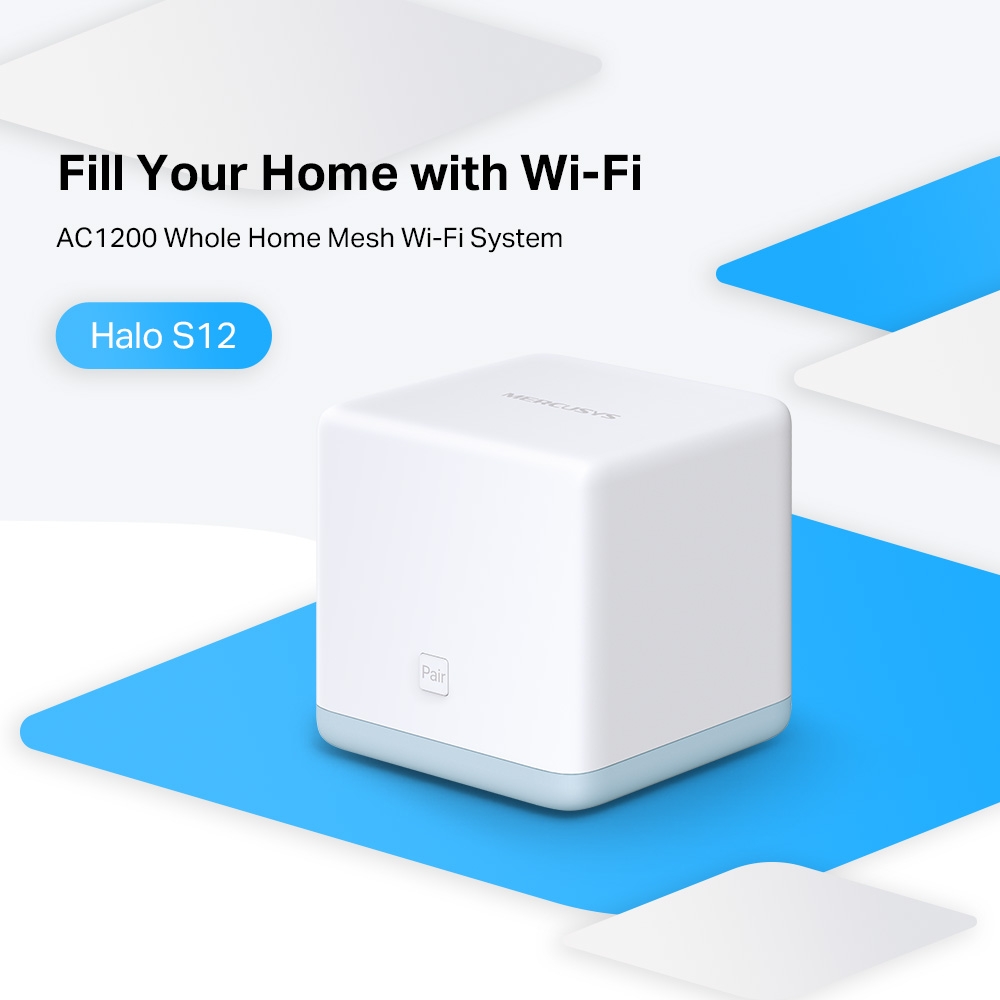 Hệ Thống Mesh Wi-Fi 5 AC1200 Mercusys Halo S12 (3-Pack)_LNTEK CO., LTD