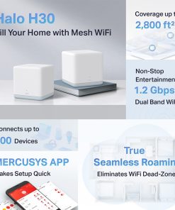 Hệ Thống Mesh WiFi 5 AC1200 Toàn Bộ Nhà Mercusys Halo H30 (2-Pack)_LNTEK CO., LTD