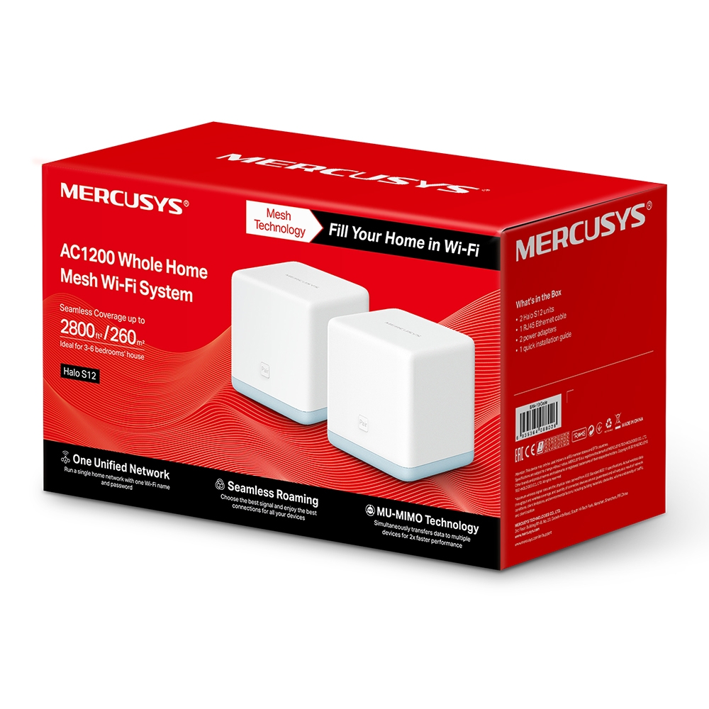 Hệ Thống Mesh WiFi Mercusys Halo S12 (2-Pack) Wi-Fi 5 AC1200 - Ảnh 4
