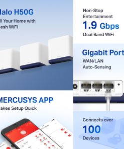 Hệ thống Mesh Wi-Fi 5 AC1900 Mercusys Halo H50G (3-Pack)_LNTEK