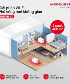 Hệ Thống Wi‑Fi 6 Mercusys Halo H80X Mesh AX3000 (2-Pack)