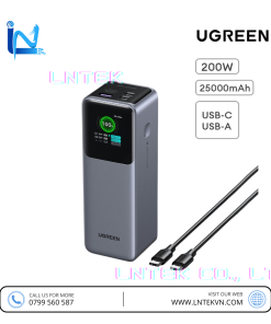 Pin dự phòng 25000mAh 200W Ugreen PB722 35525B_LNTEK
