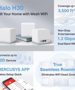 Wifi Mesh Mercusys Halo H30 (3-Pack) Chuẩn AC1200 Dành Cho Gia Đình_LNTEK CO., LTD