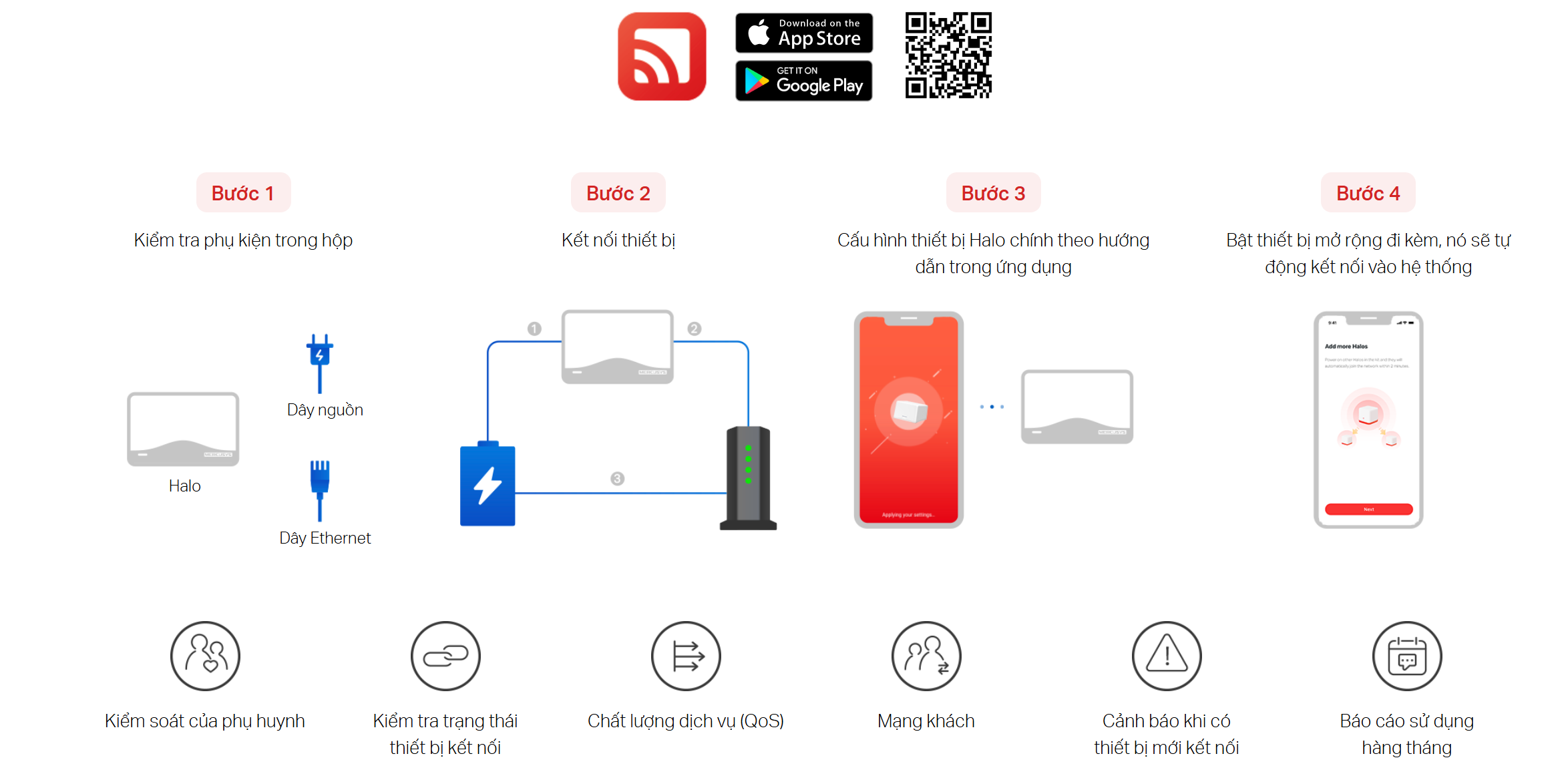 Wifi Mesh Wi-Fi 7 BE3600 Mercusys Halo H27BE (3-Pack)_LNTEK