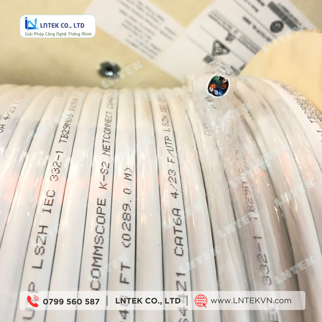 Dây Cáp mạng Cat6A Commscope FTP chống nhiễu 88402450810 (305m cuộn) chinh hang_LNTEK