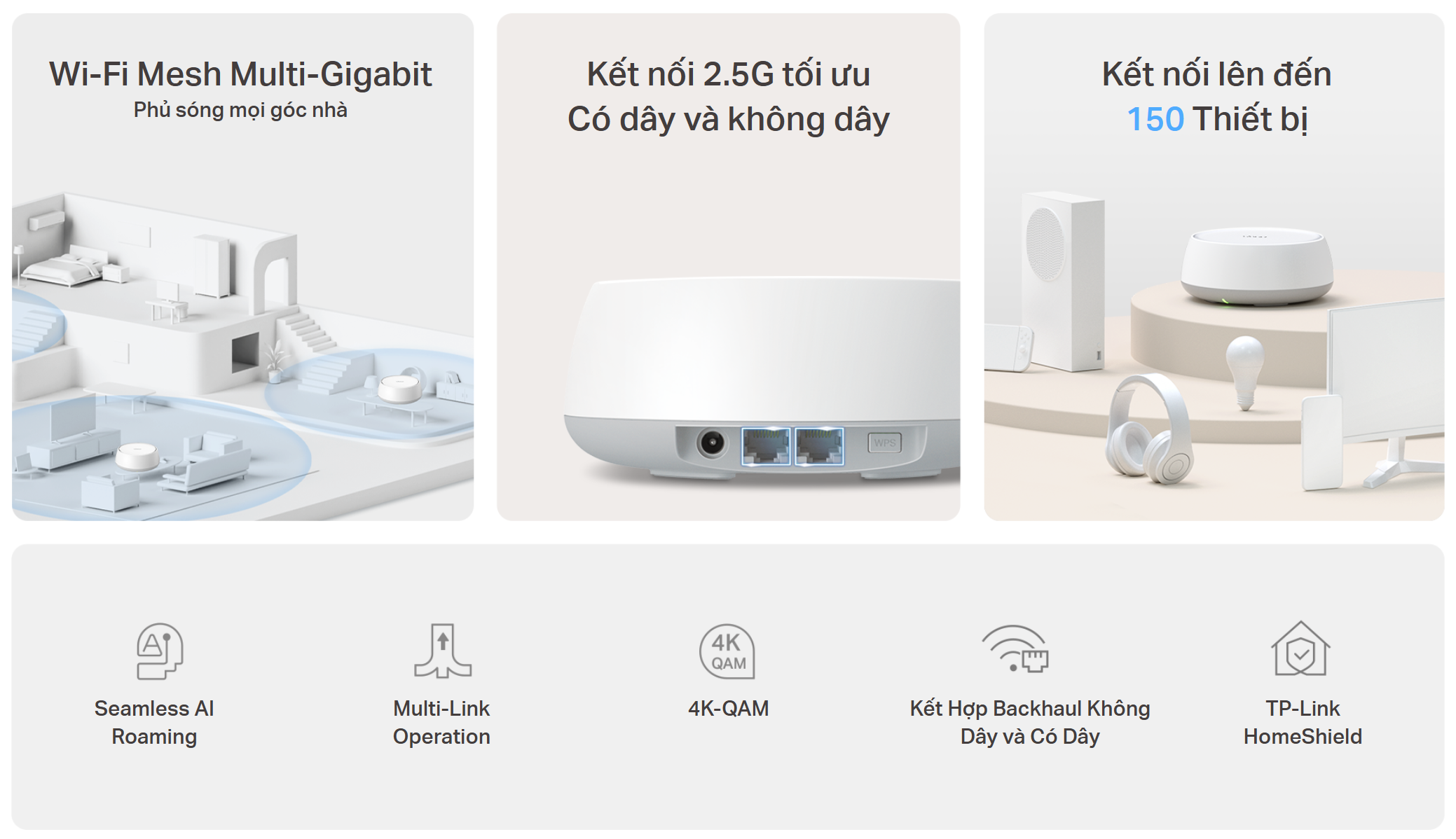 Bộ Phát Wifi TP-LINK Deco BE25 BE5000 chinh hang