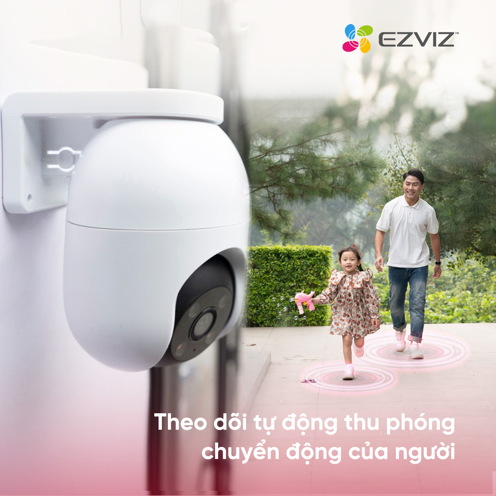 Camera wifi ngoài trời 360 độ Ezviz C8C 3K 5MP chinh hang_CONG NGHE LNTEK.