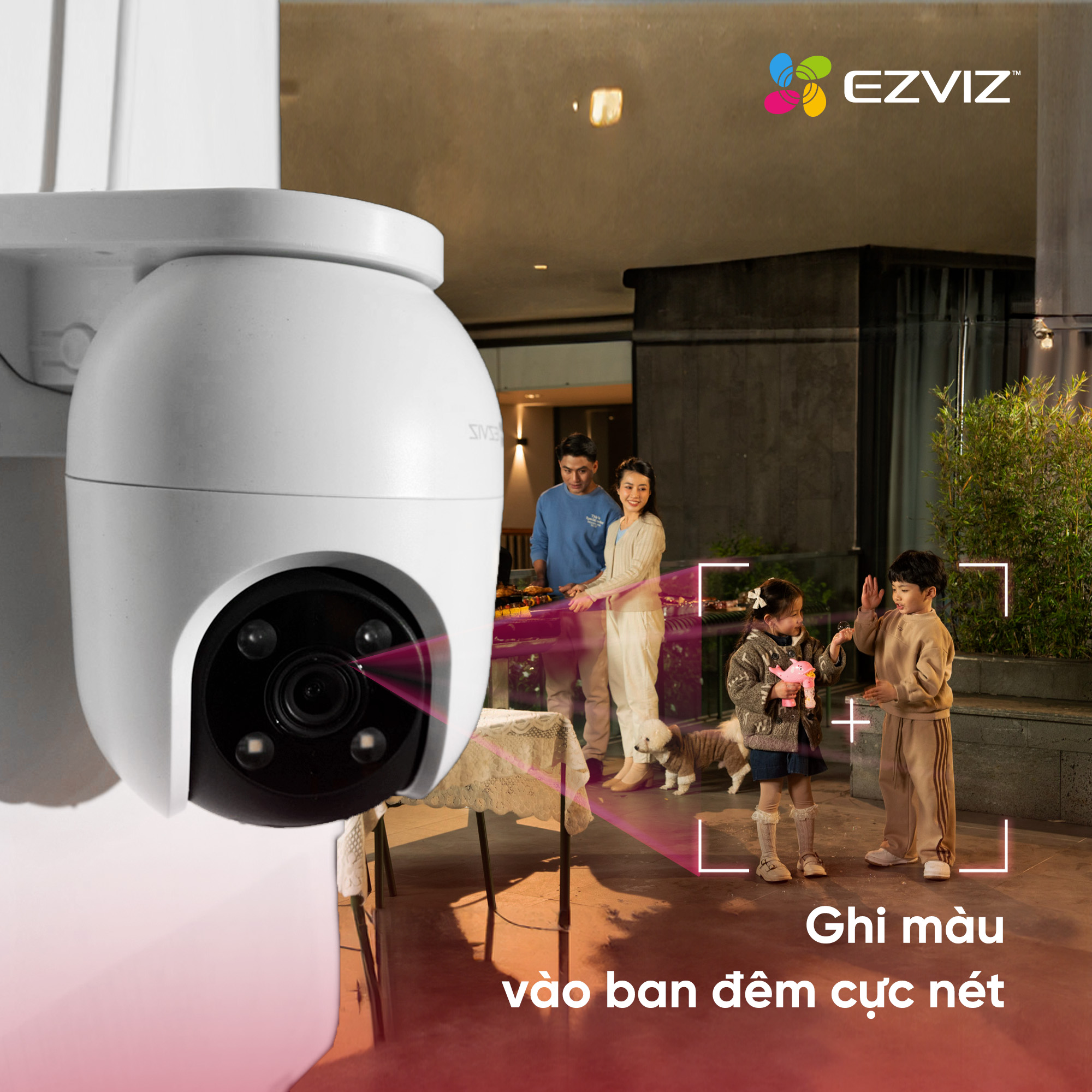 Camera wifi ngoài trời 360 độ Ezviz C8C 3K 5MP, hồng ngoại 30m, cảnh báo chủ động đèn chớp và còi, phát hiện người và xe - Ảnh 5