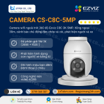 Camera wifi ngoài trời 360 độ Ezviz C8C 3K 5MP, hồng ngoại 30m, cảnh báo chủ động đèn chớp và còi, phát hiện người và xe
