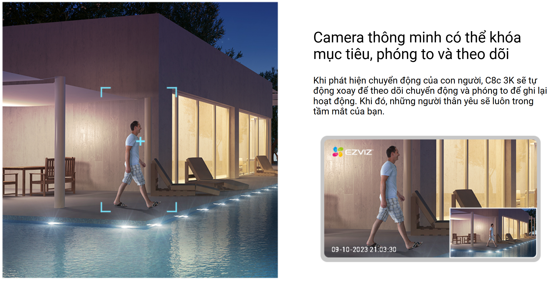 Camera wifi ngoài trời 360 độ Ezviz C8C 3K Camera wifi ngoài trời 360 độ Ezviz C8C 3K