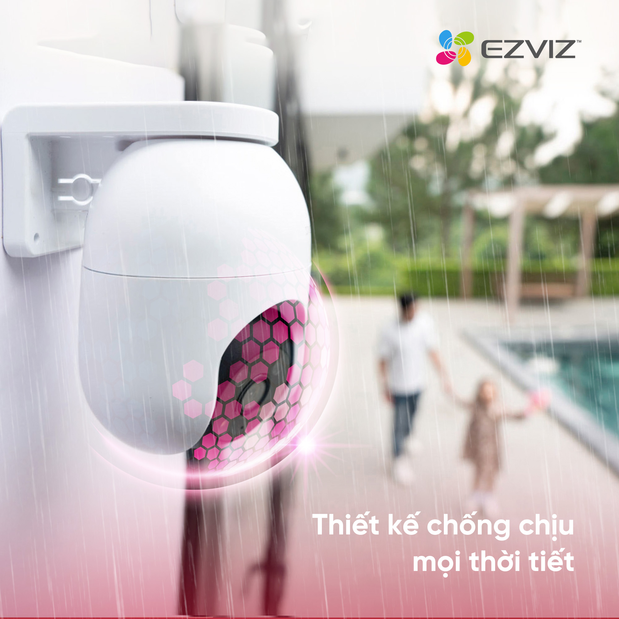 Camera wifi thong minh ngoài trời 360 độ Ezviz C8C 3K 5MP, hồng ngoại 30m_LNTEK CO., LTD