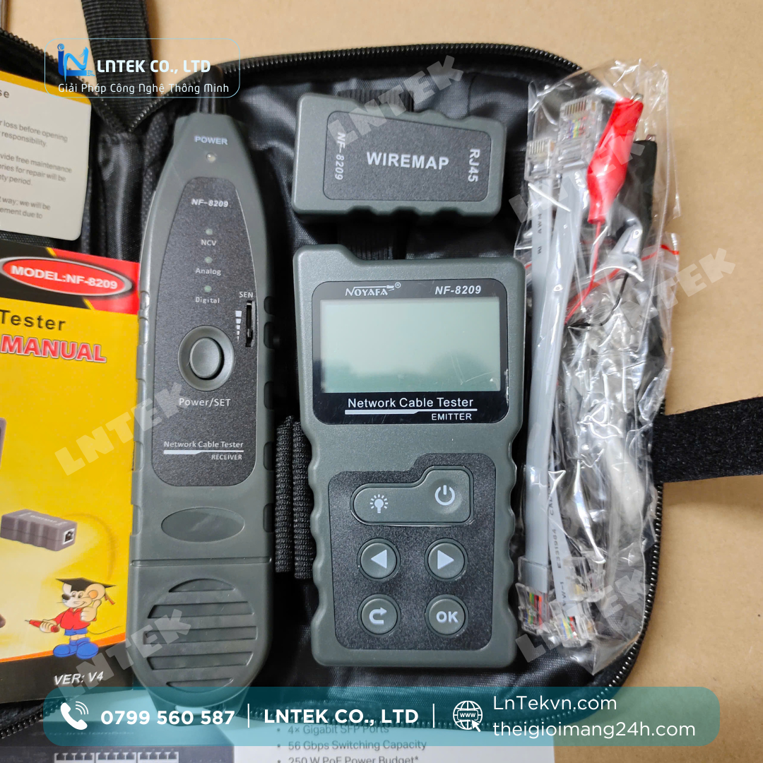 Bộ Test Cáp Mạng Noyafa NF-8209 Kiểm Tra Và Dò Cáp Mạng Chuyên Nghiệp_LNTEK CO., LTD