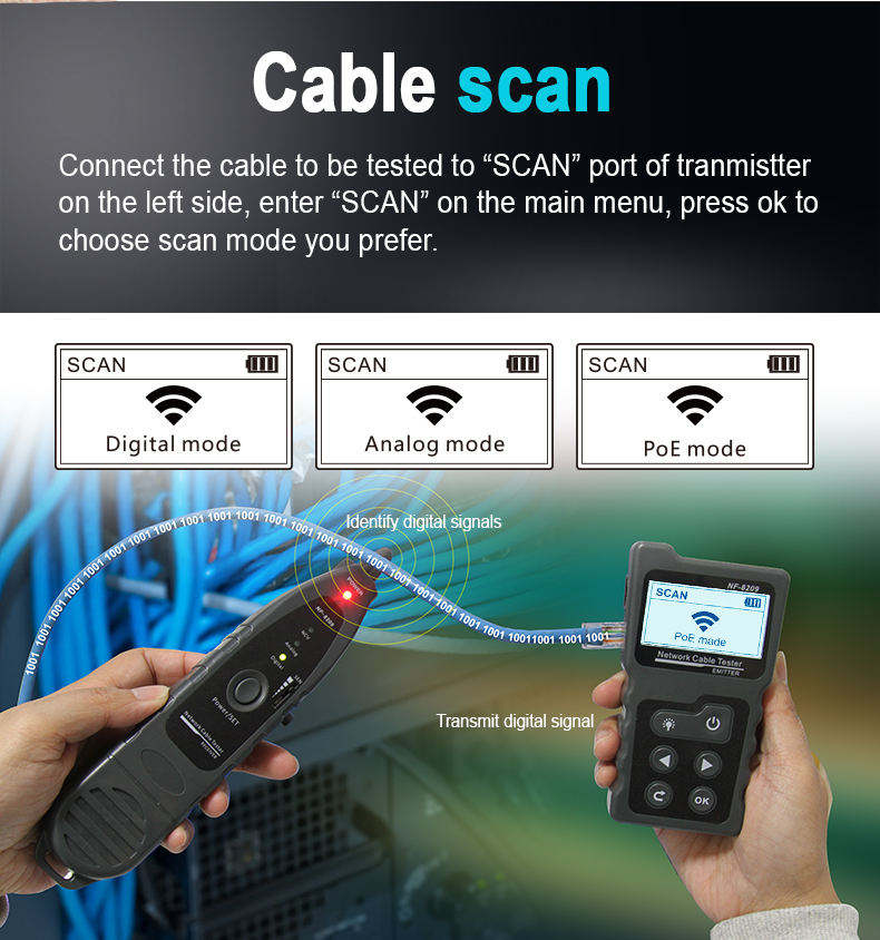 Bộ Test Cáp Mạng Noyafa NF-8209 Kiểm Tra Và Dò Cáp Mạng_LNTEK CO., LTD