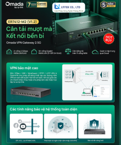 Router TP-Link Omada ER7412-M2 Multi-Gigabit VPN_LNTEK