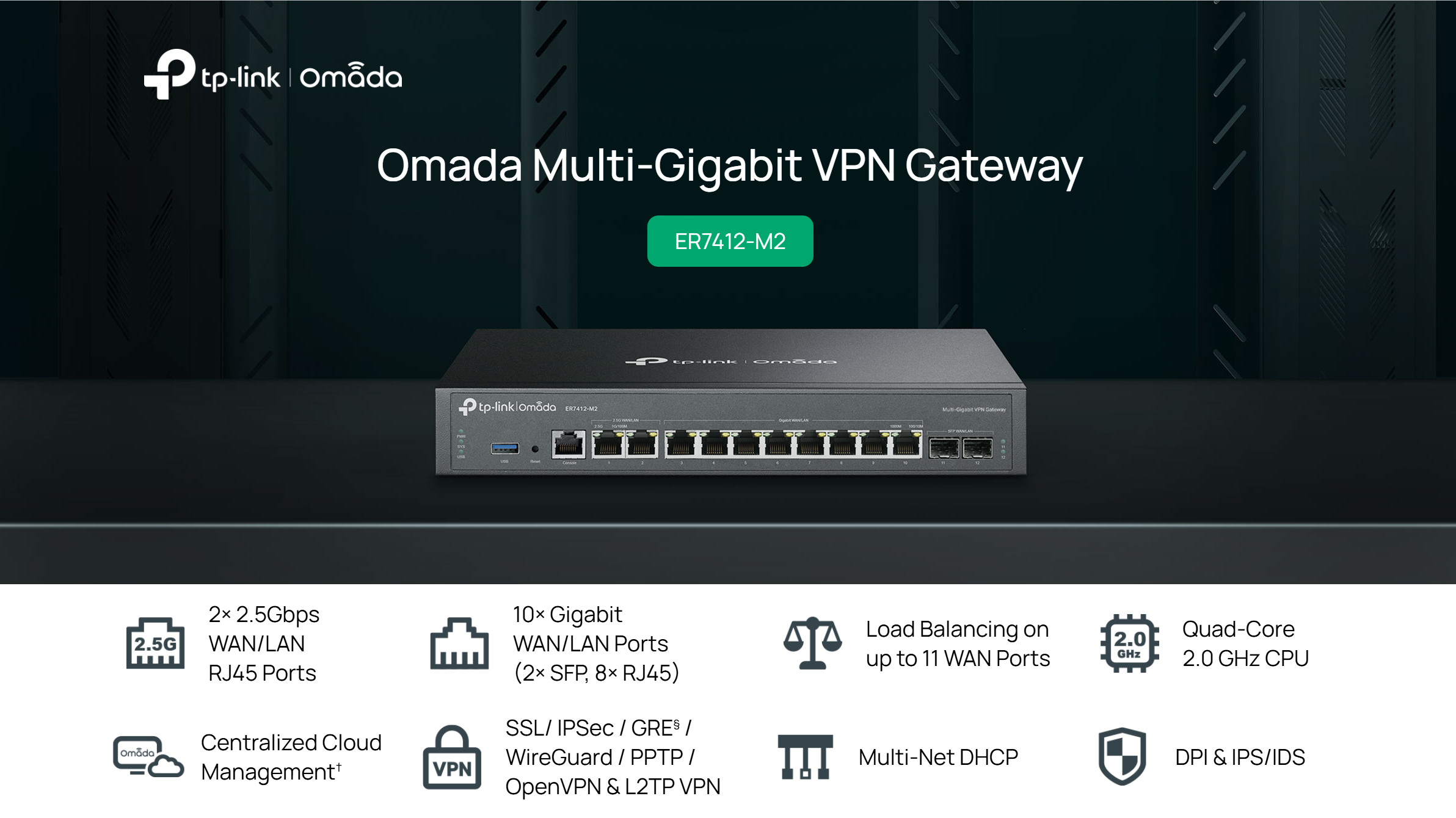 TP-Link Omada ER7412-M2 Multi-Gigabit Gateway VPN_LNTEK TP-Link Omada ER7412-M2 Multi-Gigabit Gateway VPN_LNTEK
