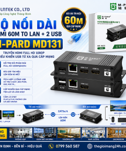 Bộ Nối Dài HDMI 60m to LAN + 2 USB M-PARD MD131 chinh hang
