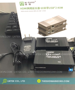 Bộ Nối Dài HDMI 60m to LAN + 2 USB M-PARD MD131 chinh hang.