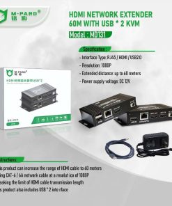 Bộ Nối Dài HDMI 60m to LAN + 2 USB M-PARD MD131_LNTEK CO., LTD